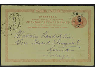 Sweden. Postal stationery, double postcard Facit bKd13 , Response card 10 öre sent from …