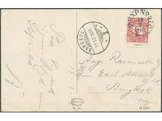 Sweden. Facit 82 on cover, 10 öre on postcard sent from PKXP No 81C 19.9.1910 to Siam. …