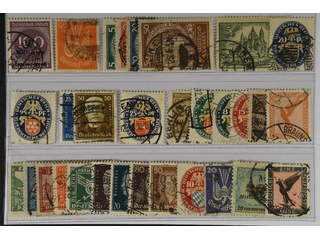 Germany Reich. Used 1923–28. All different, e.g. Mi 331, 347, 351-54, 367, 377, 400, …