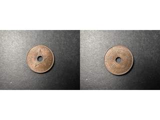 Belgiska Kongo Leopold II (1865-1908) 5 centimes 1888/7, UNC