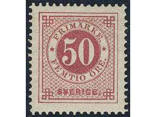 Sweden. Facit 36g ★, 50 öre carmine-red on soft paper. Superb.