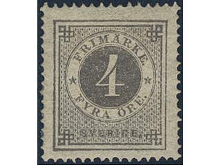 Sweden. Facit 18a ★, Superb. Certificate Mats Nilsson 4, 4, 3 (2025). SEK 6500