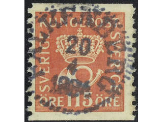 Sweden. Facit 170 used , 115 öre red-brown. EXCELLENT cancellation FALKENBERG 20.4.1934. …
