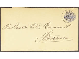 Sweden. Postal stationery, stamped envelope Facit Fk1IIIe , Stamped envelope 12 öre type …