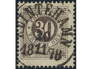 Sweden, Sverige, Sverige, Sverige. Facit 35b1 used, 30 öre black-brown. EXCELLENT …