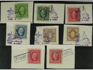 Sweden. Facit 52, 54, etc.. FINLAND. Finnish steamshi silhouette cancellation on five …