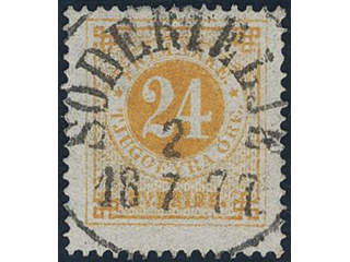 Sweden, Sverige, Sverige, Sverige. Facit 24g used, 24 öre dull orange-dull yellowish …