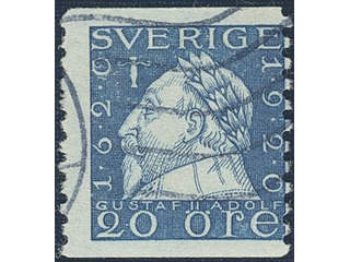 Sweden. Facit 152Ahcxz used , 1920 Gustav II Adolf 20 öre ultramarine-blue to dull blue …