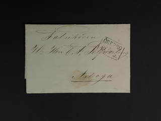 Sweden. T county. ÖREBRO 20.7.1855, rectangular postmark. type 5 on cover dated "Örebro …