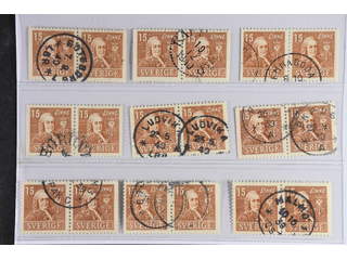 Sweden. Facit 321BB/BC/CB used , 1939 Royal Academy of Sciences 15 öre brown, pair 3+4 …