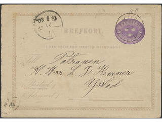 Sweden. Postal stationery, double postcard Facit bKd1AII , Response card sent from …