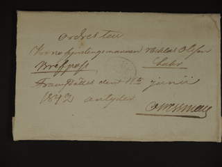 Sweden. Military prephilately. "Ordres" dated "Dahlsjö den 11 Junii 1842" sent as …