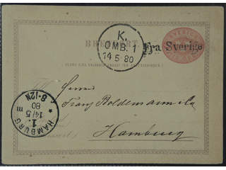 Sweden. Facit bKe3D. DENMARK. Danish single line mark FRA SVERIGE together with K.OMB.1 …