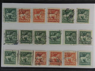 Sweden. Used 1920–34. Standing Lion, all different, t.ex. F 140Ccx, 141bz, 142Abz+Ecc, …