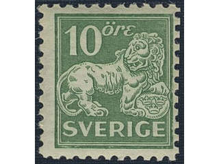 Sweden. Facit 144Cbz ★★, 10 öre green type I perf 9¾ on four sides, wmk KPV. SEK 3500