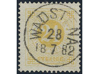 Sweden, Sverige, Sverige, Sverige. Facit 34d used, 24 öre yellow. Superb cancellation …
