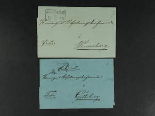 Sweden. F county. JÖNKÖPING 1845–1852, rectangular postmark. Type 5 on six covers incl. …