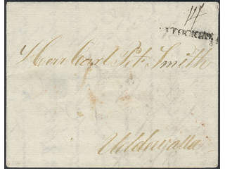 Sweden. A county. STOCKHOLM, straight postmark. Type 10 on beautiful letter dated "18 …