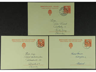 Sweden. Postal stationery, double postcard Facit bKd30 , Reply-paid postcard 20+20 öre, …