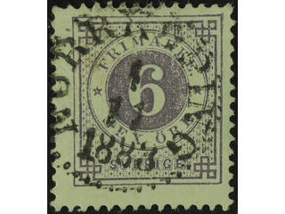 Sweden. Facit 31h used , 6 öre bluish lilac on soft paper. Superb cancellation …