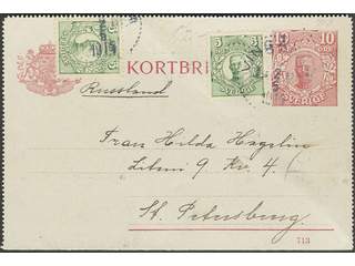 Sweden. Postal stationery, letter card Facit kB10, 79 , Letter card 10 öre additionally …