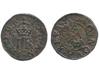 Coins, Swedish possessions, Reval. Johan III, SB 43b, 1 solidus ND. 1.00 g. Attractive …