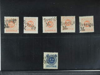 Sweden. Facit 46–50. DENMARK. Danish cancellation FRA SVERIGE M (Malmö–Copenhagen route) …