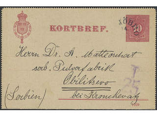 Sweden. Postal stationery, Letter card, Facit kB8, Letter card 10 öre sent …