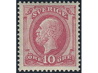 Sweden, Sverige, Sverige, Sverige. Facit 45 ★★, 1886 Oscar II with posthorn on back 10 …