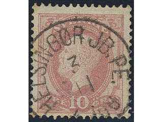 Sweden. Facit 45. DENMARK. Danish TPO cancellation HELSINGØR JB.PE. 4.TOG 3.11 on …