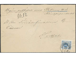 Sweden. Facit 32 cover , 12 öre on cash on delivery cover sent from OSKARSHAMN 27.4.1881 …