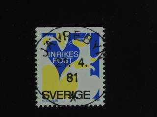 Sweden. Facit 1122B used , 1980 Discount stamp INRIKES POST blue/yellow. EXCELLENT …