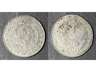 Österrike  Franz II (1792-1806) 20 kreuzer 1802 A, AU/UNC