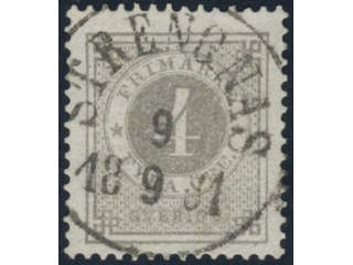Sweden, Sverige, Sverige, Sverige. Facit 29b used, 4 öre grey-light grey. EXCELLENT …