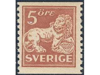 Sweden. Facit 141A ★★ , 5 öre brownish dull red, type I on white paper. Very fine. …
