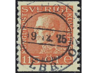 Sweden. Facit 194 used , 115 öre brown-red. EXCELLENT cancellation STOCKHOLM 19.12.25. …