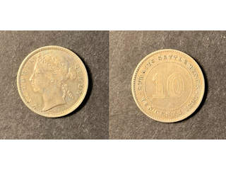 Straits Settlements Queen Victoria (1837-1901) 10 cents 1893, AU