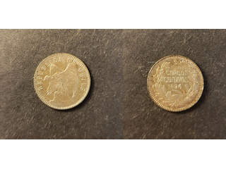 Chile 5 centavos 1896, UNC