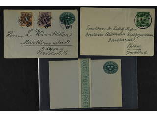 Sweden. Collection postal stationery. Stamped envelopes in business card format, incl. …