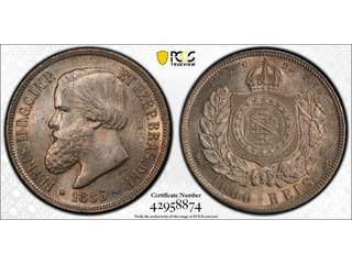 Brazil Pedro II (1831-1889) 1000 reis 1883, UNC, PCGS MS64