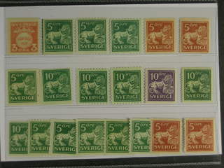 Sweden. ★★ 1920–34. Stående lejon mm, All different, e.g. F 139b, 140A+C+Ccx, 142Acx, …