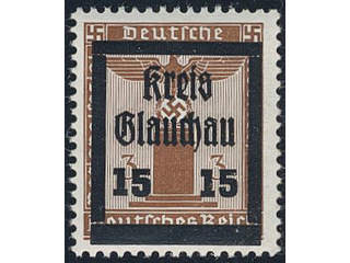 Germany, Glauchau. Michel 21y. ★★. 1945 Glauchau 15/3 pf. Signed ZIERER BPP.