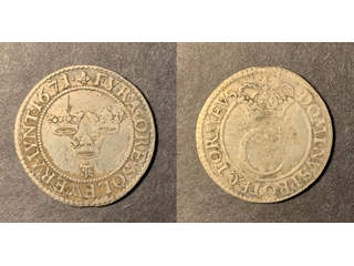 Sverige Karl XI (1660-1697) 4 öre 1671, 1/1+