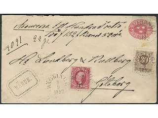 Sweden. Postal stationery, stamped envelope Facit Fk3, 47, 54 , Stamped envelope …