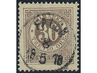 Sweden, Sverige, Sverige, Sverige. Facit 35c used, 30 öre olivish brown. Superb …