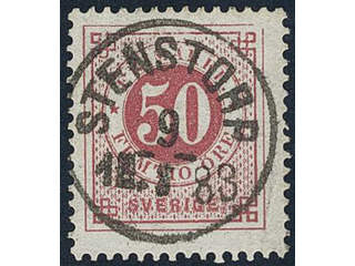 Sweden, Sverige, Sverige, Sverige. Facit 36f used, 50 öre rose-red. EXCELLENT …