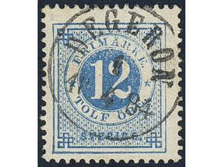 Sweden, Sverige, Sverige, Sverige. Facit 32f used, 12 öre light clear blue. …
