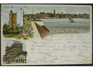 Sweden. Postcard Facit 54 , Gruss Aus. Helsingborg, used card sent from HELSINGBORG …
