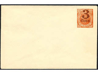 Sweden. Postal stationery, Stamped envelope, Facit Fk18A, Stamped envelope 3/2 öre, …