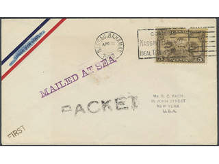 Canada. Michel 127 on cover, 5 cents (def) on cover to USA, sent from NASSAU Bahamas …
